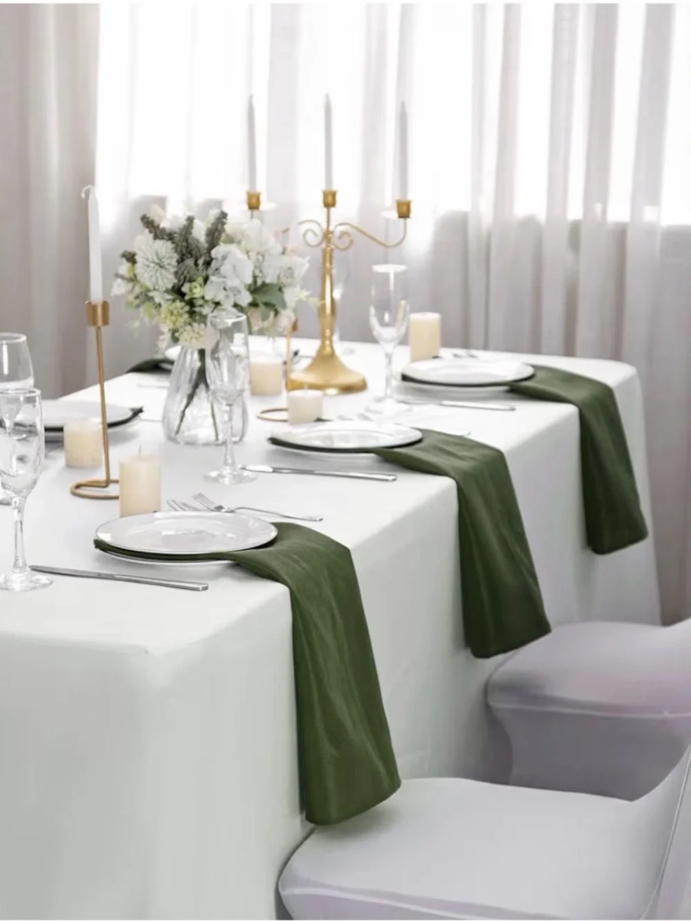 150 green banquet/wedding napkins